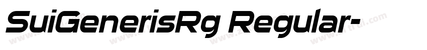 SuiGenerisRg Regular字体转换